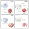 Molde de silicona para gelatina de flores, loto 3D, molde para postre, pudín, mousse de peonía, silicona de grado alimenticio