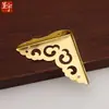 Protetor de Canto de Cobre Puro Chengyu Borda Curta Suporte de Canto Três Lados Baixo 4,5cm Acessórios de Cobre para Móveis Antigos Protetor de Canto de Mala Peça de Canto de Cobre