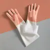 Guantes de Goma para Lavar Platos, Engrosados, Resistentes al Desgaste, Longitud Extendida, Forro Interior Integrado de Felpa, Cálidos, Forrados de Felpa para Invierno, Antideslizantes para Lavar Verduras