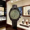 Nuevo Reloj Multifuncional de Cuarzo para Hombre Ojo Izquierdo y Derecho Esfera Grande Correa de Cuero Correa de Acero Inoxidable Calendario Venta al por Mayor