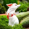 Figuras de Zorro al por Mayor, Zorros de Nueve Colas de Pelo Largo, Accesorios Decorativos para Suculentas, Macetas de Cactus Impermeables y Resistentes al Sol para Paisajismo de Jardín