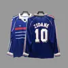 Jersey Retro Manga Larga Uniforme de Fútbol Beckham Zidane Messi C Ronaldo Jersey Clásico