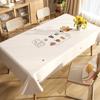 Toalha de mesa de jantar estilo creme descartável à prova de óleo à prova d'água anti-escaldante luz de luxo high-end Sense Ins retangular PVC toalha de mesa de mesa