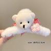Horquilla de pelo de oso de peluche con forma de tiburón grande para mujer, pinza para el pelo con forma de bola, para otoño e invierno