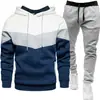 Nuevo traje deportivo para hombre de comercio exterior transfronterizo, moderno y casual, conjunto de dos piezas para otoño e invierno con sudadera con capucha y pantalones largos