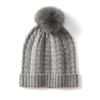 Invierno cachemir nuevo mujer bola de pelo confinamiento engrosado protección cálida para orejas sombrero de lana de alta gama tejido puntera cerrada flor retorcida
