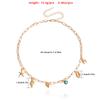 Collar de cadena trasera sencilla con diseño de nicho femenino, estilo oceánico, concha y estrella de mar, joyería transfronteriza europea y americana