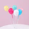 Balão pequeno tridimensional colorido decoração de bolo de aniversário para assar balão de confissão plug-in para bolo cartão de festa infantil