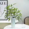 Planta Artificial Verde de Pie, Bambú Nandina Realista Tridimensional de Gama Alta, Rama Única y Múltiples Ramas, para Decoración de Sala de Estar y Centro Comercial