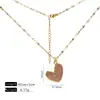 Collar de Joyería Transfronterizo, Collar de Cadena para Clavícula con Corazón de Goteo de Aceite Colorido, Accesorio de Cadena para Clavícula de Moda con Diseño de Nicho