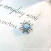 Aretes de Erizos de Mar de Ópalo de Aleación de Titanio G23 Titanio Astm F-136 Uña Labial Uña de Lengua Rosca Interna Aretes Piercing de Ópalo