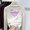 Camiseta Base de Polar para Niña con Cuello Medio Alto y Volantes Ropa Otoño Invierno Camiseta para Niños Medianos y Grandes Capa Interior Cálida Versátil Manga Larga