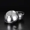 Tazón de Doble Capa de Acero Inoxidable 304 Tazón Aislado para Arroz Tazón de Platino para Niños Comedor Estudiantil Comercial Sopa Fideos Tazón Lirio