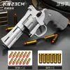 Revolver Zp-5 357 Longo de Liga Leve Magnum Pistola Lançadora de Balas Macias Brinquedo Artificial para Menino Pistola de Explosão