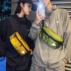 Bolso bandolera para hombre, nuevo, sencillo, transpirable, reflectante, para exteriores, funcional, para teléfono móvil, riñonera de nailon 2024, con correa para el pecho.
