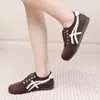 Novos sapatos femininos estilo retrô, forrados com fleece, de algodão, sapatos de inverno quentes com cadarço, sapatos slip-on, com sola macia, antiderrapantes, sapatos de treino alemães