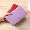 Novo Livro de Poupança Exquisito em Couro PU Armazenamento de Dinheiro Livro de Cor Pura Simples Livro de Armazenamento de Notas Comemorativas Fabricante de Origem