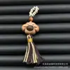 Madera de Melocotón Vieja Sándalo Cuentas Pulsera DIY Cuentas Espaciadoras Cuerda Trenzada Colgante Accesorios Creativos