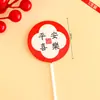 Mesa de Sobremesa de Aniversário de Bebê Vermelha Novo Estilo Chinês Cartão Decorativo para Bolo de Aniversário de 100 Dias Roupa de Festa de Lua Cheia