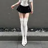Meias de algodão estilo laço japonês, meias longas de outono estilo escolar JK Lolita Coreana Miu para mulheres