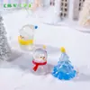 Árbol de Navidad en miniatura y figuras de muñeco de nieve para crear encantadores microlandscapes; Decoraciones y accesorios colgantes DIY para casas de muñecas; adornos en miniatura