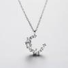Collar de media luna de temperamento simple, personalidad de estilo japonés y coreano, Mori dulce, combina con todo, cadena de clavícula de luna estrella, suministro de comercio exterior