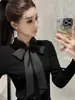 Hermosos y Deslumbrantes Tops de Otoño/Invierno con Diseño Único, Elegantes y de Alta Gama, con Cintura Ceñida y Lazo Negro