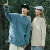 Novos Suéteres de Cor Pura Outono e Inverno para Adolescentes Homens, Soltos, Casuais, Modernos, Versáteis, Estilo Preguiçoso, Tendência, Quentinhos