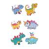 Divertido Brillo Dinosaurio Calcomanía Tatuaje Calcomanía Lavable Impermeable Duradero Rompecabezas Tarjeta de Color Ventilación Brazo Cara de Niños