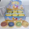 Juguete Squishy de Pan Realista con Purpurina Arcoíris TPR para Alivio del Estrés, Rebote Lento, Caja Sorpresa de Vaporizador