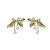 Pendientes de Flor de Circonita Dulces Estilo Coreano Ins Super de Hada para Mujer, Diseño Versátil y Elegante, Pendientes de Lujo Ligero Exquisitos y de Moda