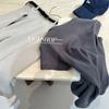 Camiseta Básica de Color Sólido de Cuatro Colores de Manga Corta para Mujer en Otoño e Invierno Suave y Cera Doble Cara Cepillada Costura Central Cuello Redondo Chic Camiseta Interior