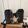 2026 Bolsa de Ombro Única de Lona Moda Sensação de Alto Padrão Bolsa Feminina Casual Versátil Bolsa de Estudante Tendência Grande Capacidade Bolsa Transversal Feminina