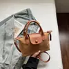 Bolsa de mão casual feminina da moda 2026, bolsa de ombro fashion, bolsa pequena quadrada crossbody, bolsa única de tecido de nylon