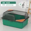 Arenero semi-cerrado para gatos, a prueba de olores, extragrande, a prueba de salpicaduras, inodoro para gatos anti-derrame, bandeja de arena para gatos elevada y engrosada