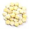 Contas acrílicas bicolores de flor de ameixa com flores coloridas em degradê, contas soltas com furo grande para correntes de celular DIY, pulseiras e acessórios