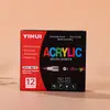 Marcador de pintura acrílica líquida directo bestseller transfronterizo con punta suave, diseño sin presión, para arte DIY de estudiante y pintura profesional