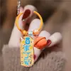 Chaveiro de Marca Pequeno para Presente com Texto, Pingente de Mochila para Meninas, Letras em Acrílico, Chaveiro Decorativo Estilo Ins Fresco e Moderno