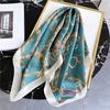 Bufanda de Cadena Estilo Europeo y Americano Nueva Bufanda Cuadrada Pequeña para Mujer 70cm Bufanda Decorativa Versátil Chal con Protección Solar para Viajes Turbante