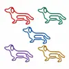 Clips para papel creativos con forma de salchicha, clips metálicos de colores con formas únicas para marcapáginas, clips para papel de animales lindos, papelería de oficina
