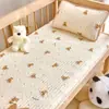 Sábana de Cuna para Bebé de Gasa de Doble Capa de Algodón Puro, Cubre Cama de Patchwork de Dibujos Animados 100% Algodón, Funda de Colchón Especial para Cuna de Bebé Recién Nacido