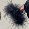 Presilha de Cabelo com Pena Preta, Tamanho Grande, para Mulheres, Outono e Inverno, Presilha de Tubarão de Pena de Avestruz de Alta Qualidade para Penteado Updo na Parte de Trás da Cabeça, Novo Modelo 2025
