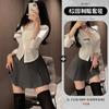 Xianyi Lencería Sexy Traje de Falda Plisada de Secretaria Sexy Uniforme de Estudiante JK Pura Pasión Ropa Apasionada para Mujeres 511