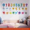 Atacado Transfronteiriço Educação Infantil para Reconhecimento Iluminismo Infantil Adesivos de Parede Desenho Animado Números em Inglês Adesivos de Decoração para Sala de Aula de Jardim de Infância