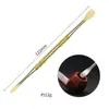 Venta al por mayor del fabricante Cuchara para Pasta de Tabaco de Acero Inoxidable Cuchara Doble para Aceite de Fumar Accesorios para Pipa Herramienta de Limpieza Palillo de Presión para Tallar Velas