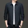 Jaqueta Curta Masculina Primavera 2025 Estilo Americano Casual Gola Lapela Jaqueta Casual para Trabalho Masculina