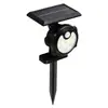 Luz Led Solar Aplique de Pared Luz de Jardín Exterior Luz Doméstica Sensor de Luz Enchufe de Tierra Farola Luz de Césped Panel Solar