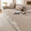 Almofada de sofá de chenille para comércio exterior, novo modelo 2026, almofada de assento em linha reta, sensação de luxo leve e alta qualidade, tecido irregular para capa de sofá no atacado