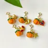 Accesorios DIY Chapados en Oro Colgante de Caqui Vidrio Pulsera Pequeña de Caqui Colgante de Collar Pendientes