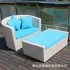 Móveis de Exterior Rattan Cama Redonda Grande Conjunto de Sofá de Rattan Cadeira de Descanso Varanda Externa Lazer Ar Livre Praia Cama de Descanso de Rattan